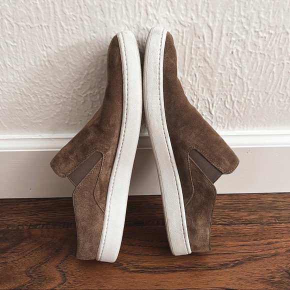 VINCE Verrill Suede Dusty Tan Slip-On Sneakers | Mules | Loafers - Picture 7 of 9